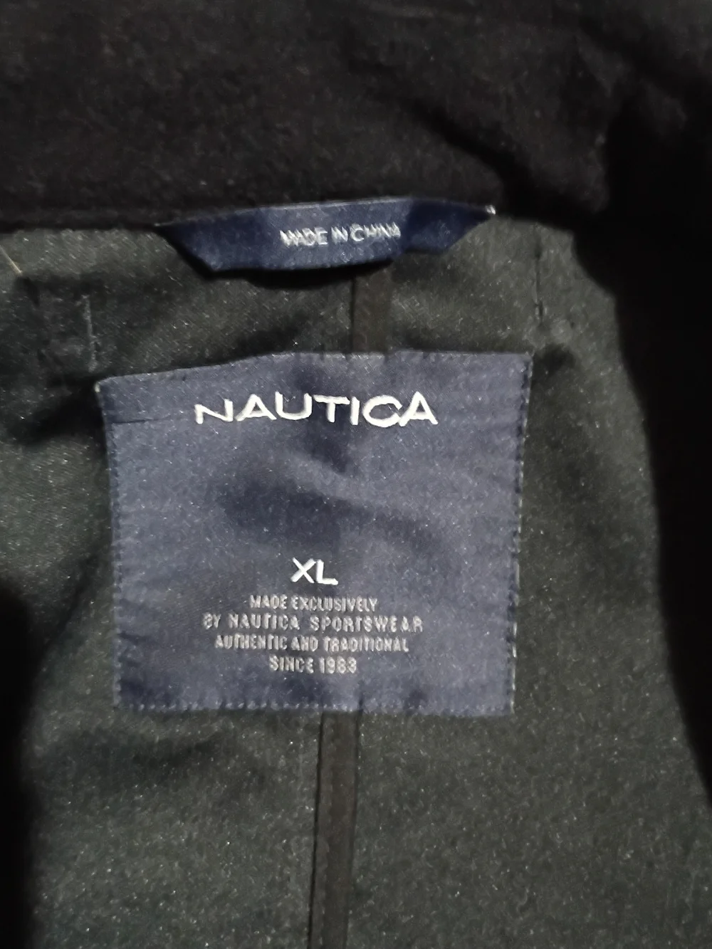 Vintage Nautica Sportswear Black Lightweight  Jacket with Snap Pockets